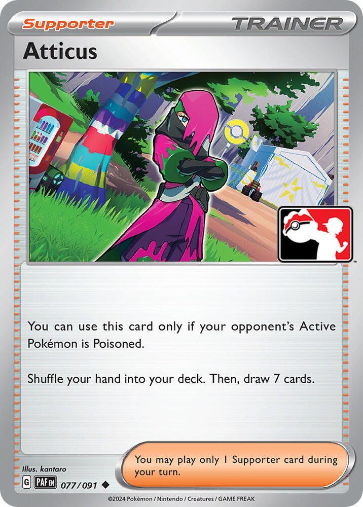 Paldean Fates Atticus [Prize-Pack] Pokémon card